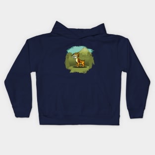 Smilodon cartoon Kids Hoodie